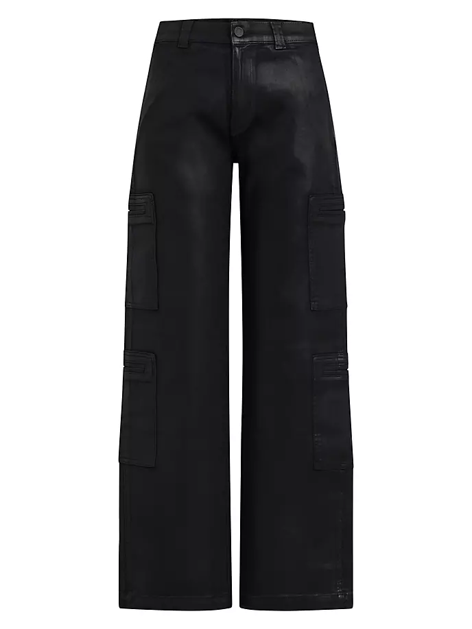 Широкие джинсы-карго Hudson Jeans, цвет coated black beauty