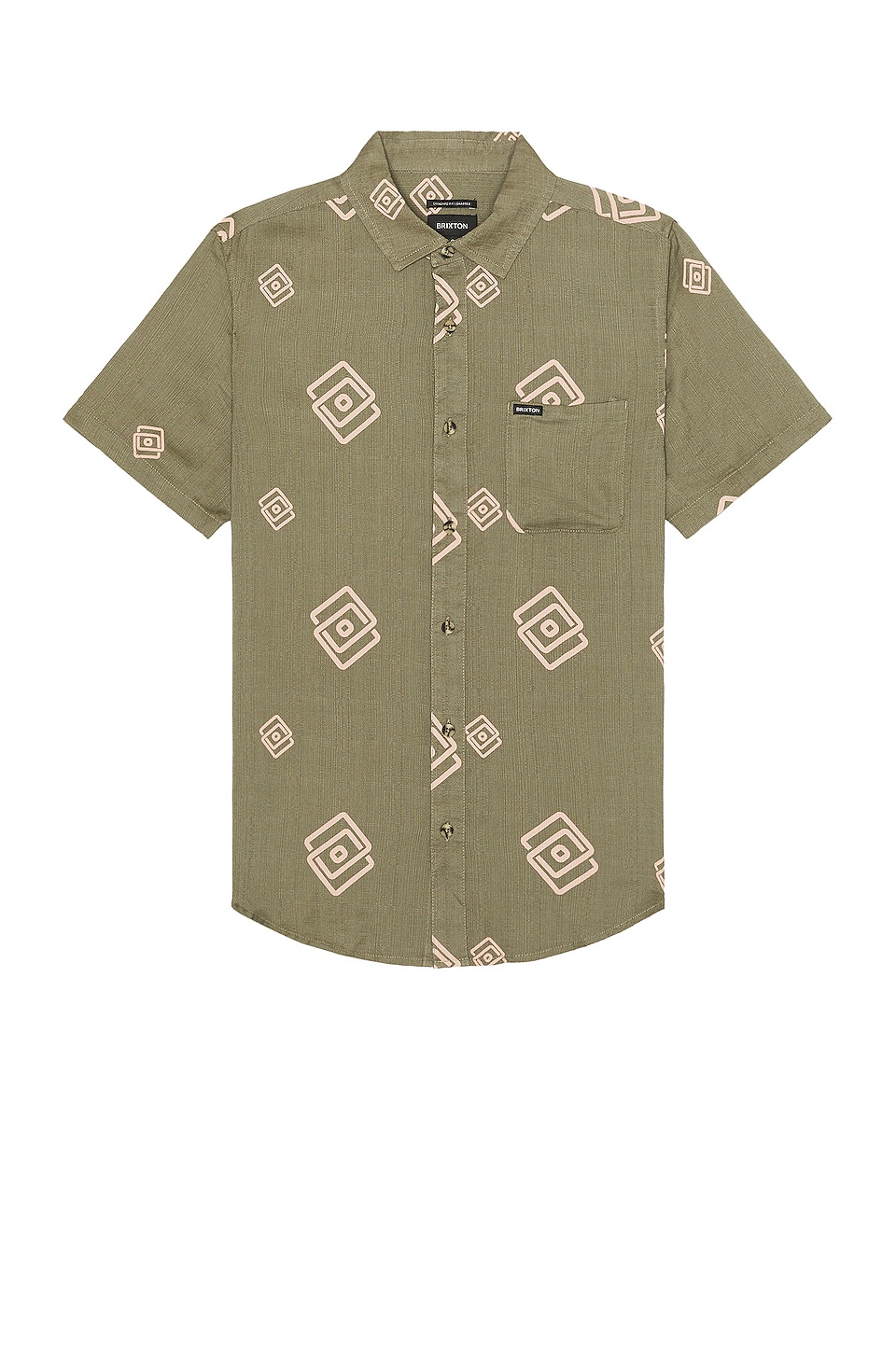 Рубашка Brixton Charter Slub Short Sleeve, цвет Olive Surplus & Coral Pink рубашка surplus m65 basic short sleeve черный