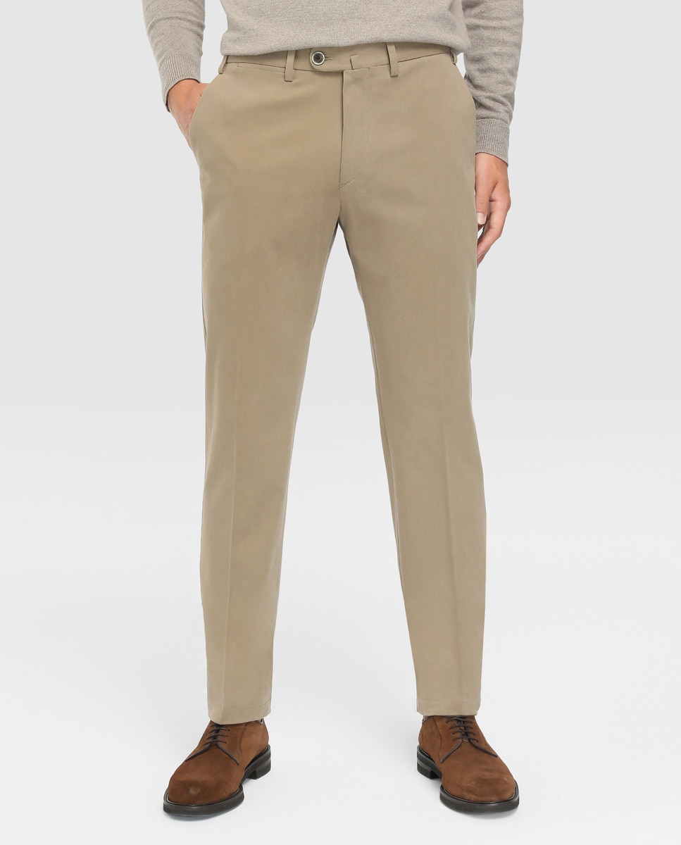 Мужские брюки чинос Mirto классического бежевого цвета Mirto, бежевый kanzler брюки чинос бежевые из хлопка