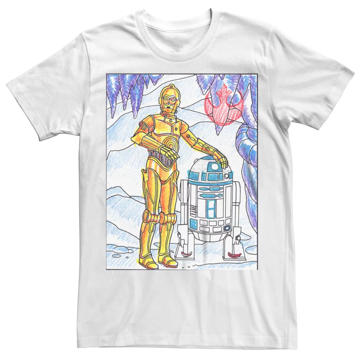 

Мужская футболка с рисунком «Звездные войны: Новая надежда» C-3PO R2-D2 Star Wars