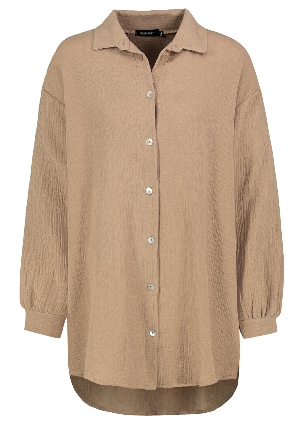

Блузка-рубашка MUSSELIN LONG Sublevel, цвет beige