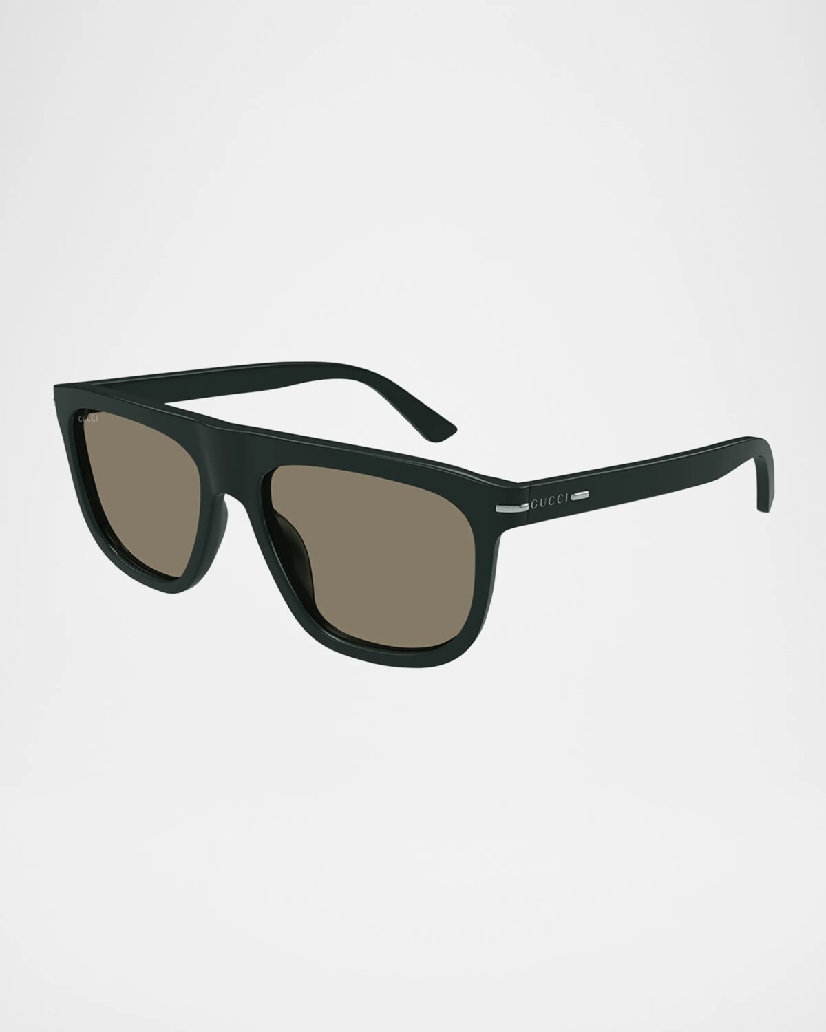 

Мужские прямоугольные солнцезащитные очки из ацетата GG1726SM Gucci, цвет Shiny Solid Dark Green