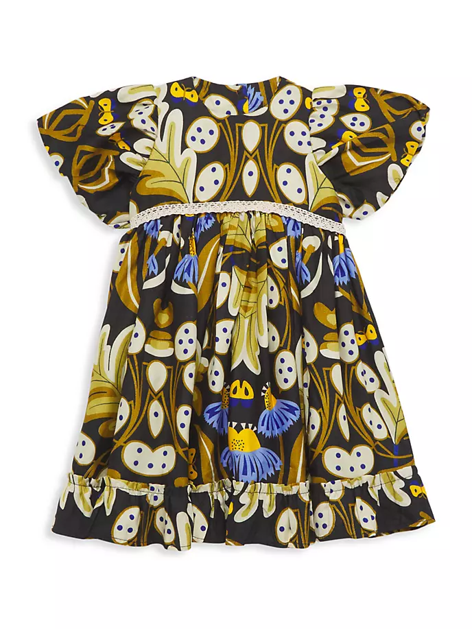 цена Платье с кружевной отделкой и абстрактным принтом для маленьких девочек, маленьких девочек и девочек Elisamama, мультиколор