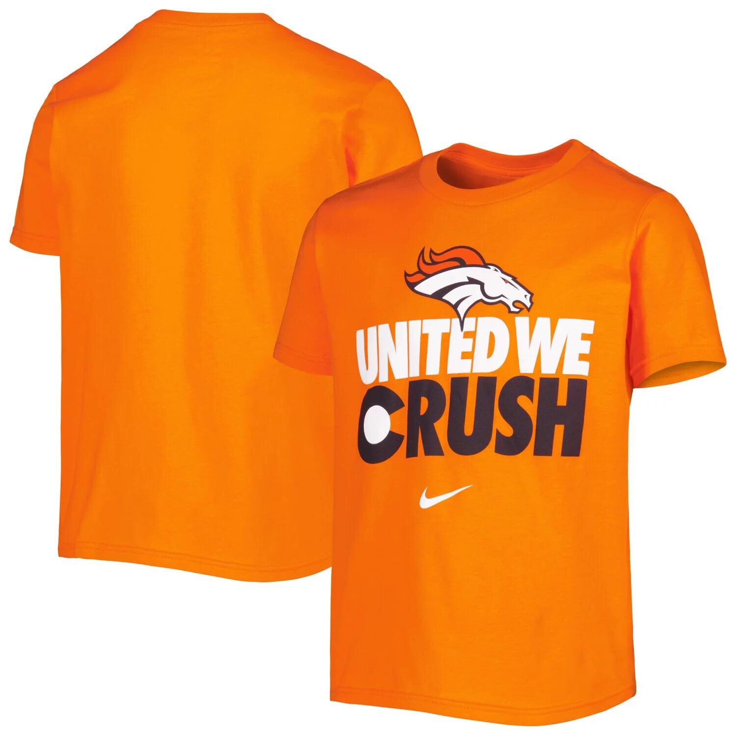 

Молодежная хлопковая футболка Nike Orange Denver Broncos Hometown Nike