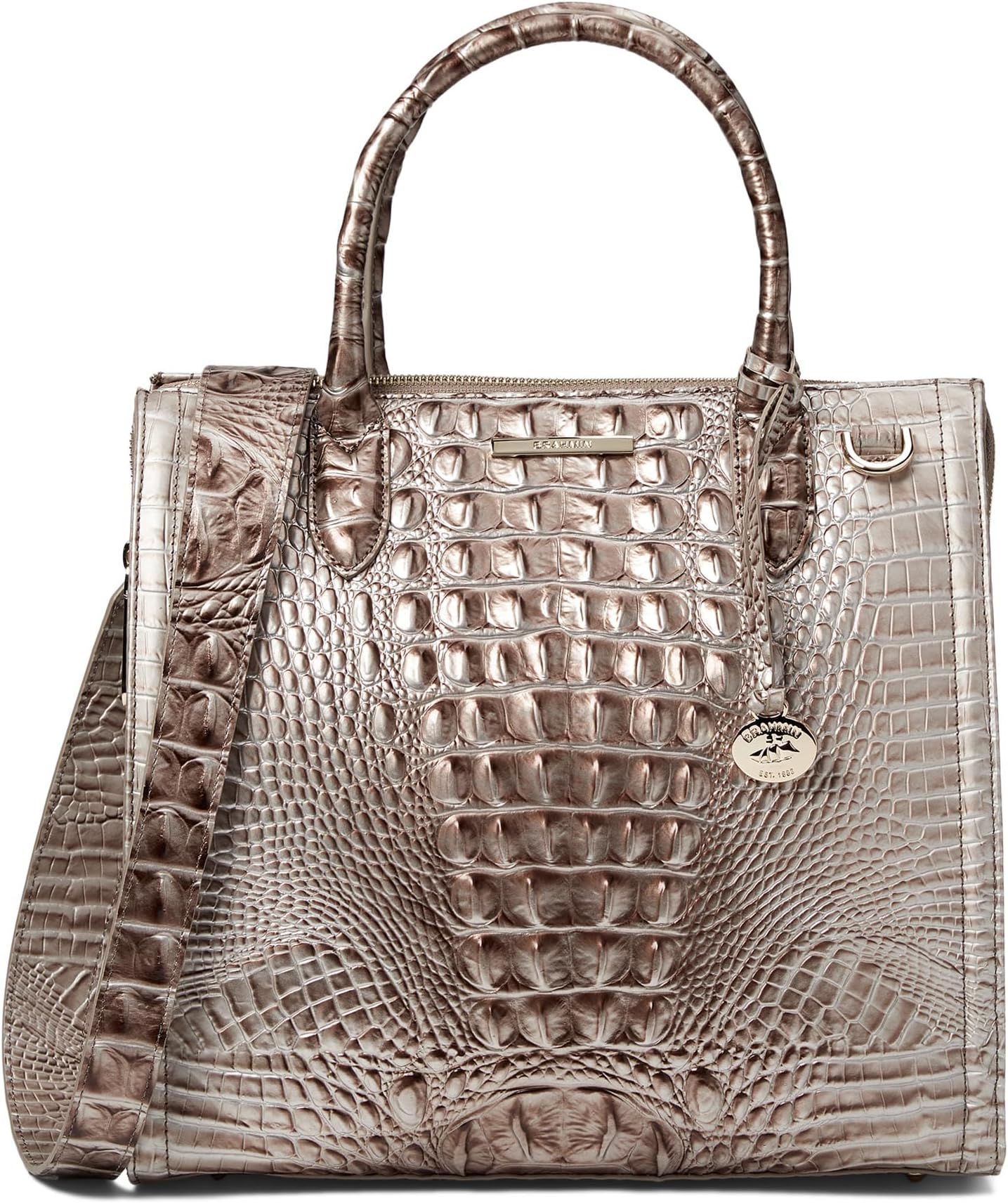 

Сумка Melbourne Caroline Satchel Brahmin, цвет Silver Lining