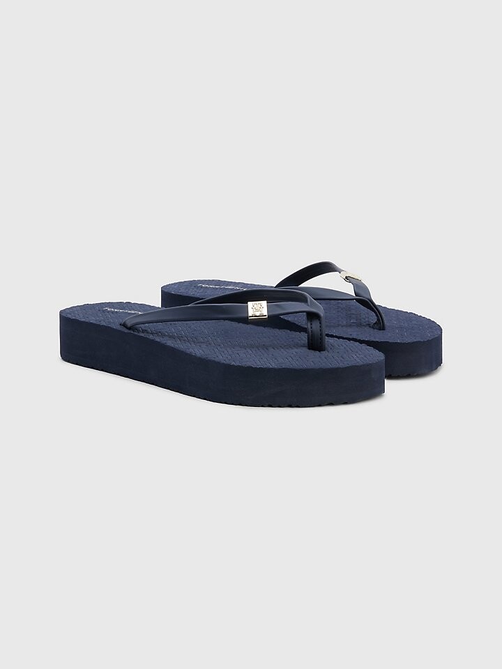 

Сандалии на плоской платформе с логотипом Tommy Hilfiger