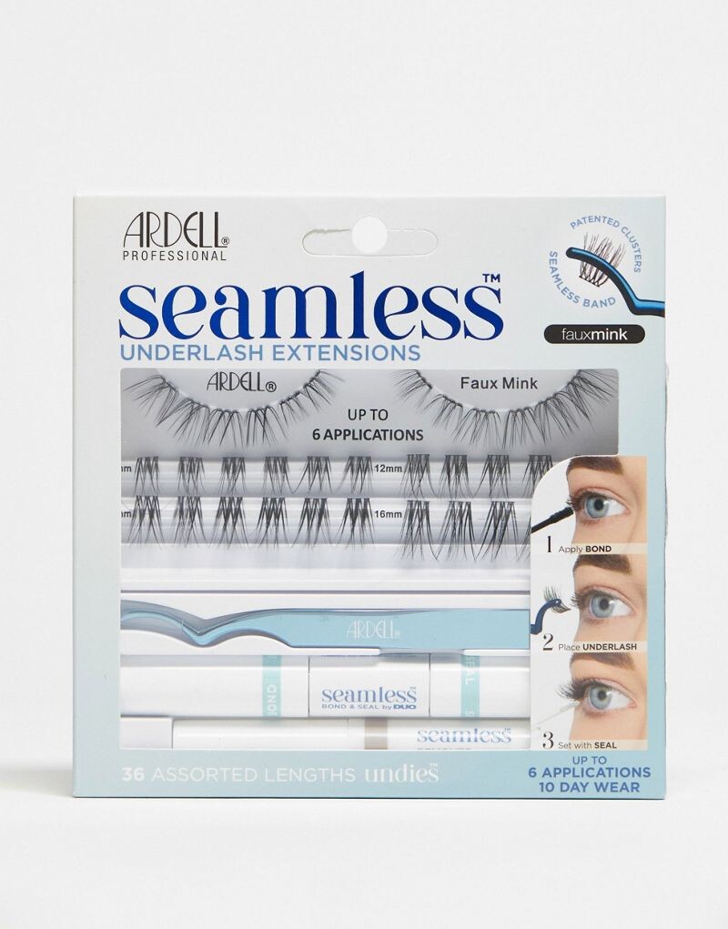 

Набор накладных ресниц Ardell Seamless Extensions с эффектом норки, Negro