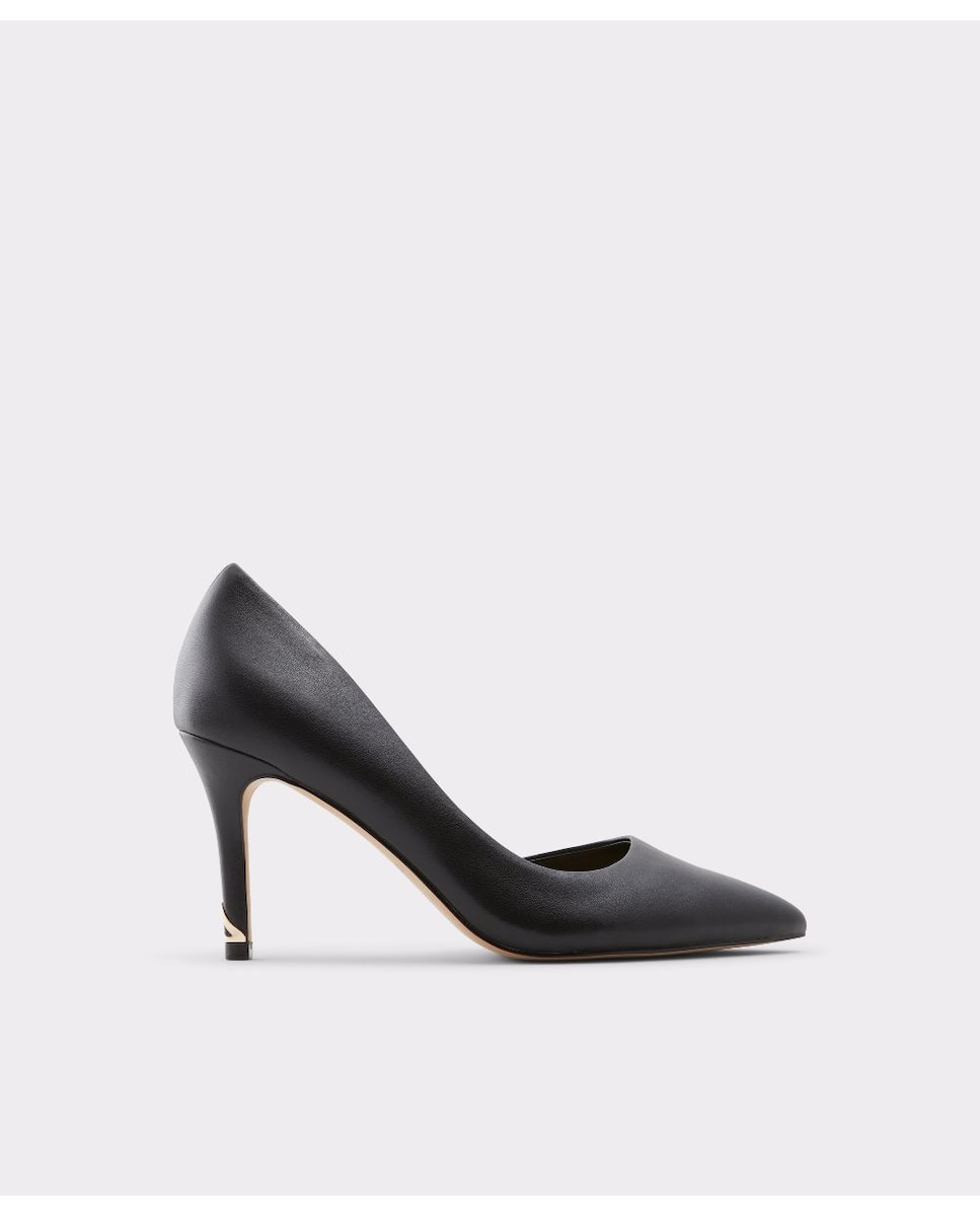 цена Женские черные туфли с золотой деталью на каблуке Aldo, черный