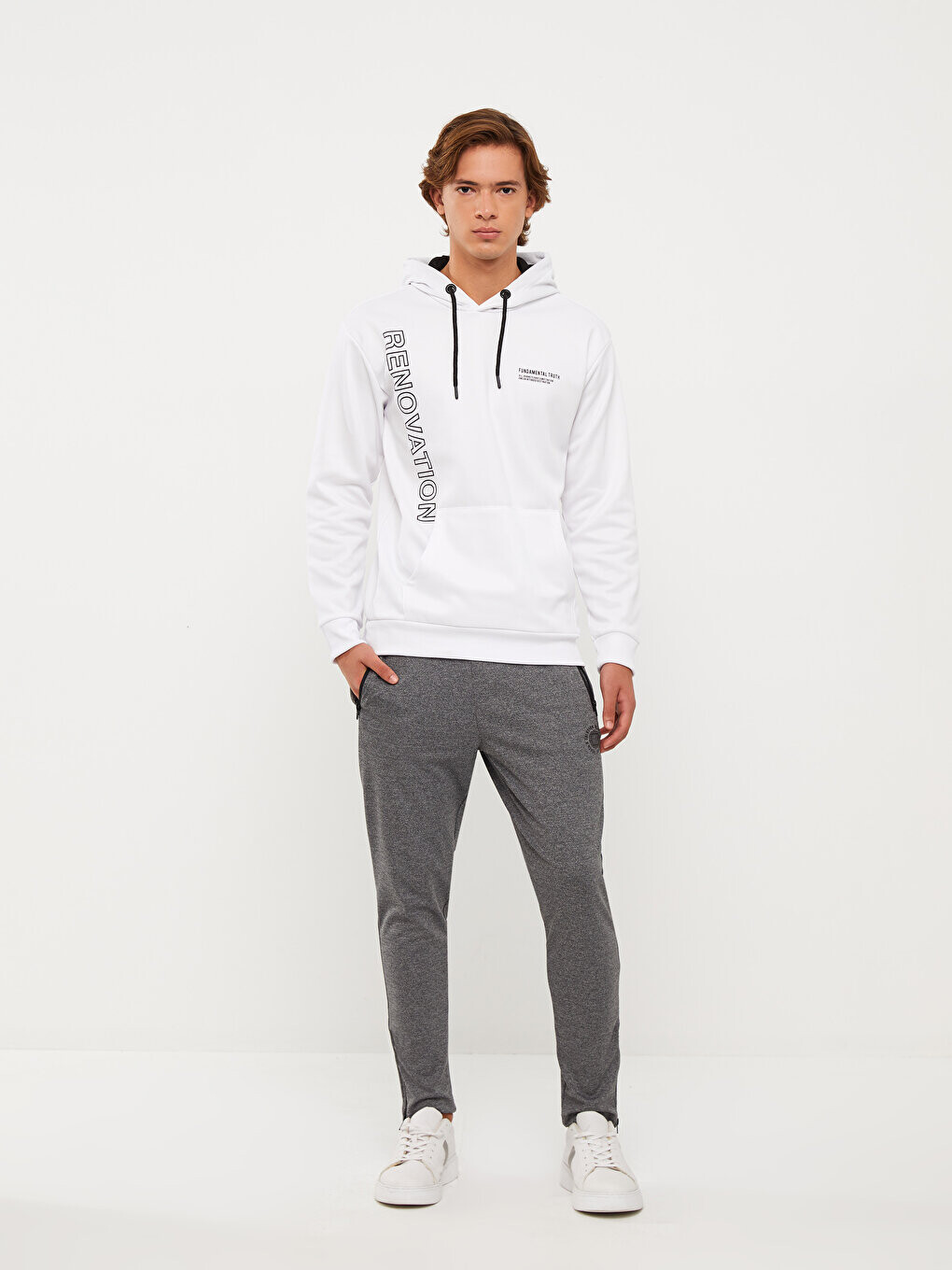 

Мужские спортивные штаны узкого кроя LCW Casual, серый меланж