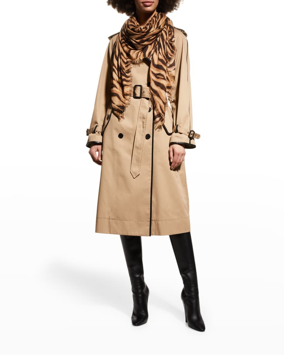 

Шарф Tiger из кашемира и модала Saint Laurent