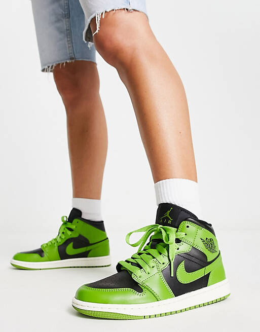 

Высотно-зеленые кроссовки Air Jordan 1 Mid