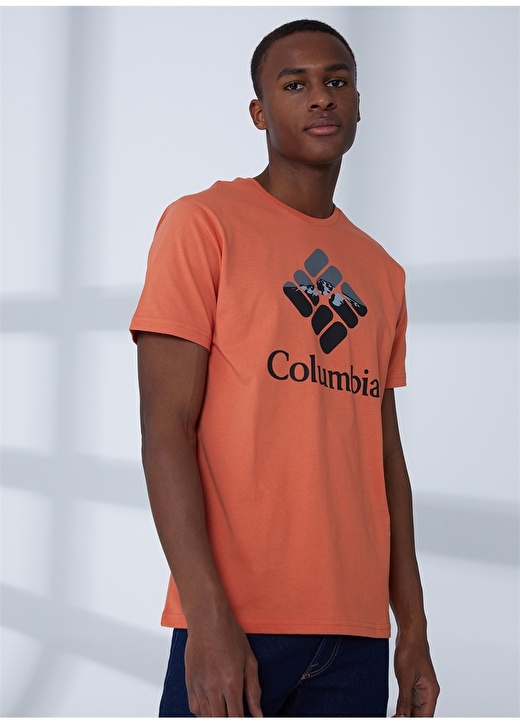 Оранжевая мужская футболка Columbia