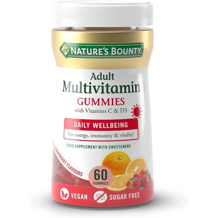 Мультивитаминные жевательные конфеты для взрослых Nature's Bounty с витаминами B6, B12, D3, C и биотином, 60 жевательных таблеток мультивитаминные жевательные конфеты для взрослых с витаминами b6 b12 d3 c и биотином 60 жевательных конфет nature s bounty