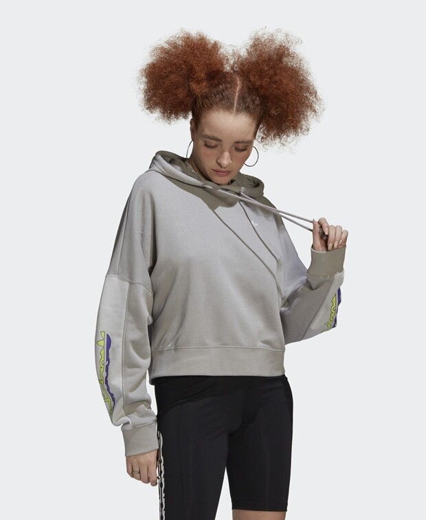 

Толстовка с капюшоном adidas, серый