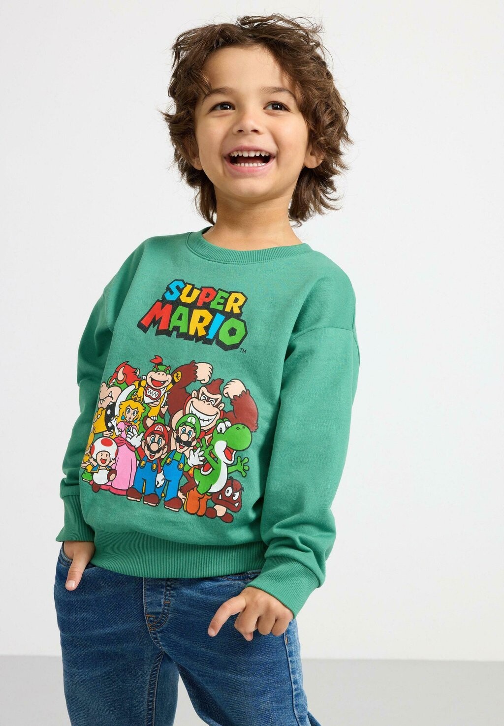 

Толстовка SUPER MARIO Lindex, цвет dark dusty green