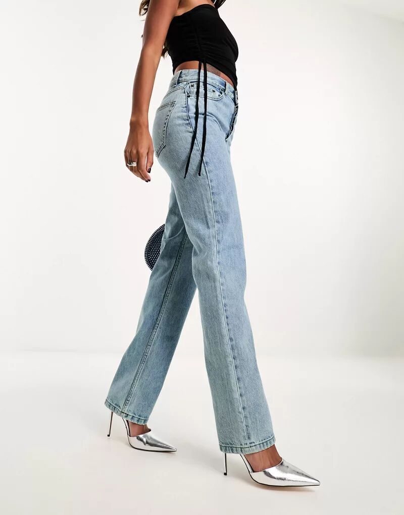 Светлые винтажные джинсы прямого кроя ASOS 90-х