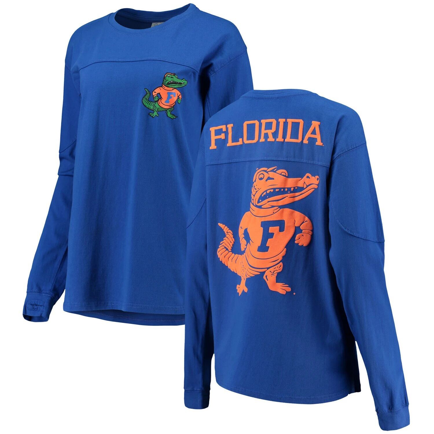 

Женская футболка оверсайз с длинными рукавами Pressbox Royal Florida Gators