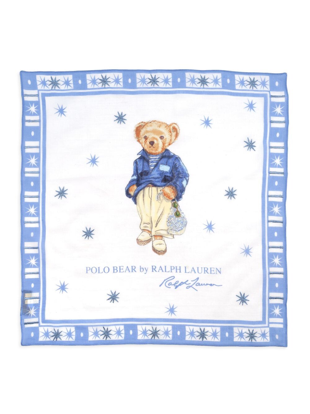 

Средиземноморская вышивка из хлопка Beardana Polo Ralph Lauren, синий