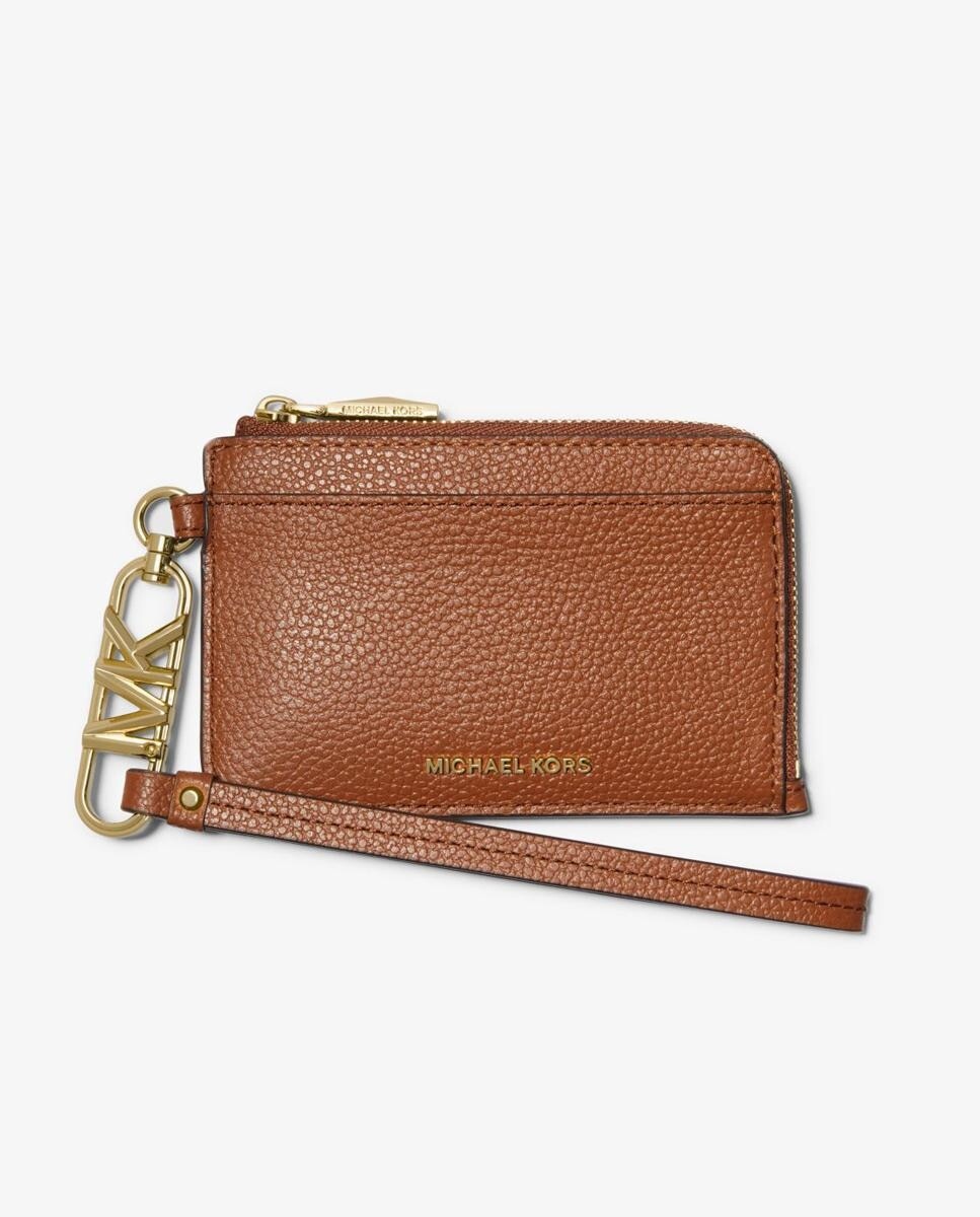 

Женская визитница из коричневой зерненой кожи Michael Michael Kors, коричневый