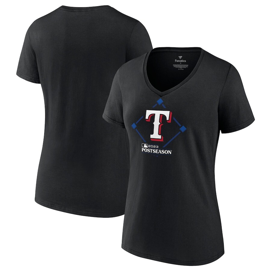 

Футболка с коротким рукавом Fanatics Branded Texas Rangers, черный