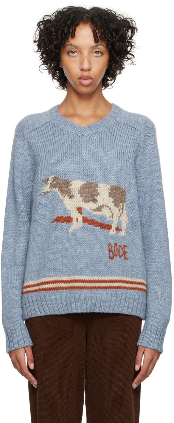Синий свитер для крупного рогатого скота Bode уловитель скота из нержавеющей стали для крупного рогатого скота