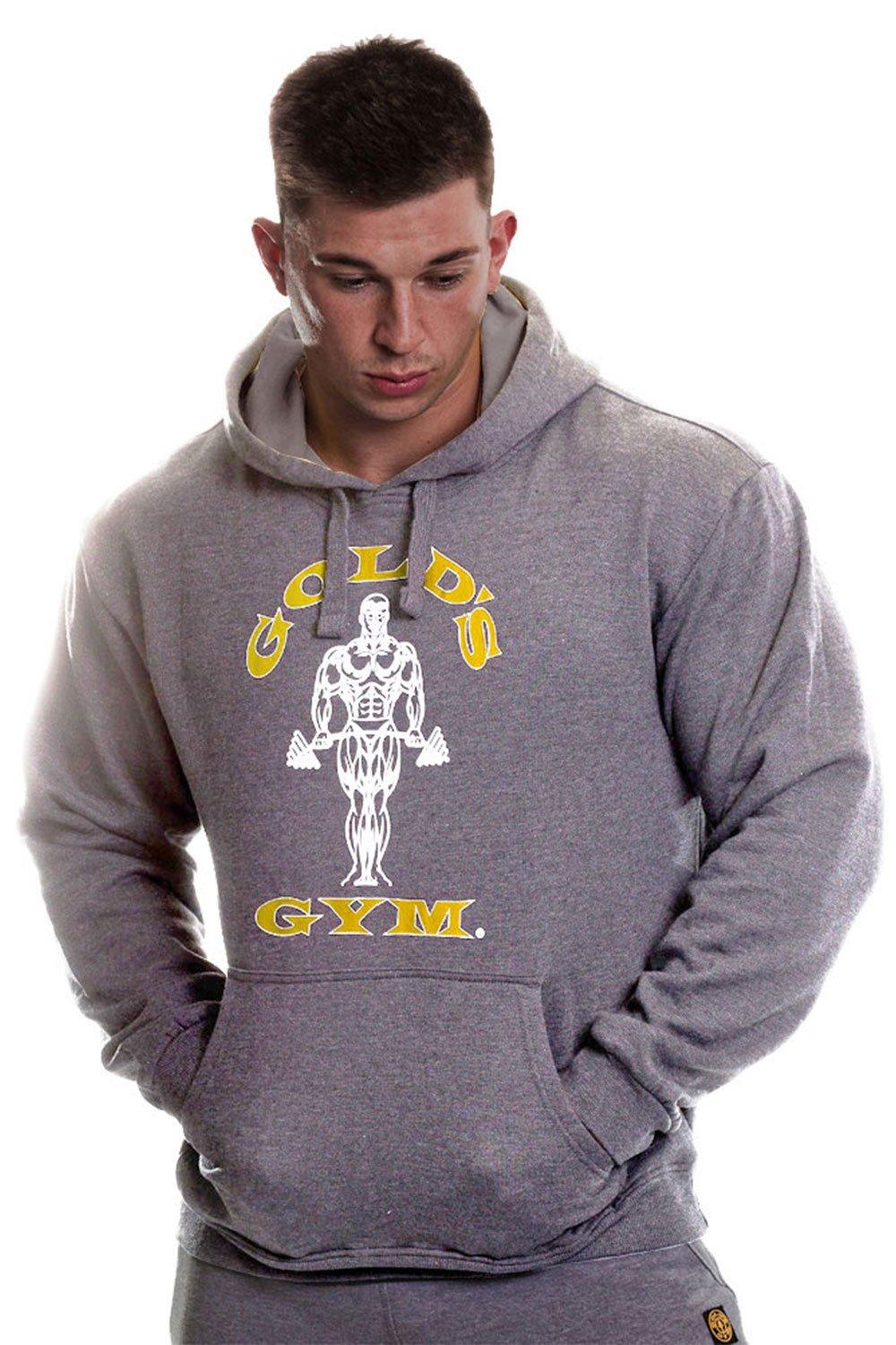 Пуловер с принтом Muscle Joe, худи Gold's Gym, серый