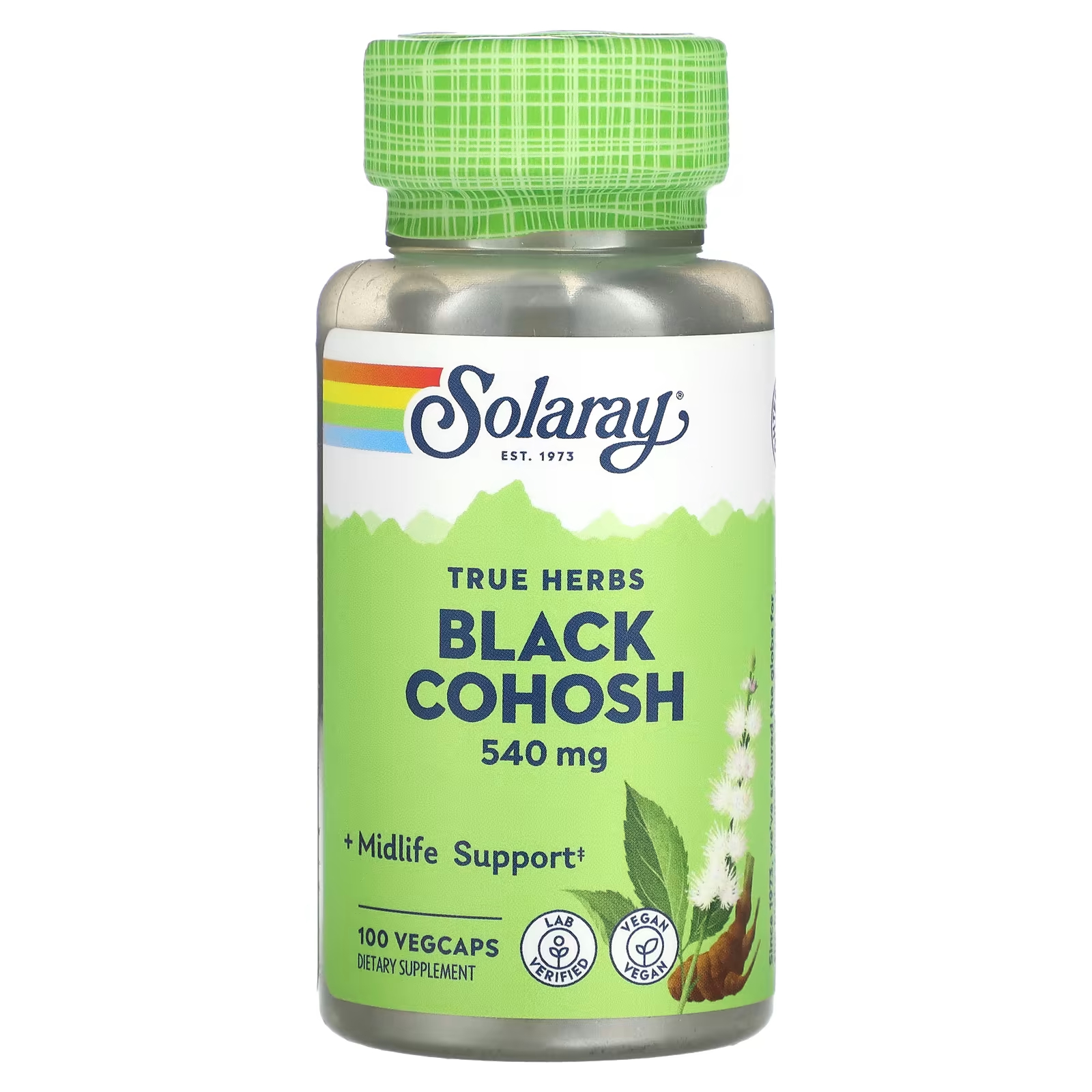 Цимицифуги Solaray True Herbs, 100 растительных капсул