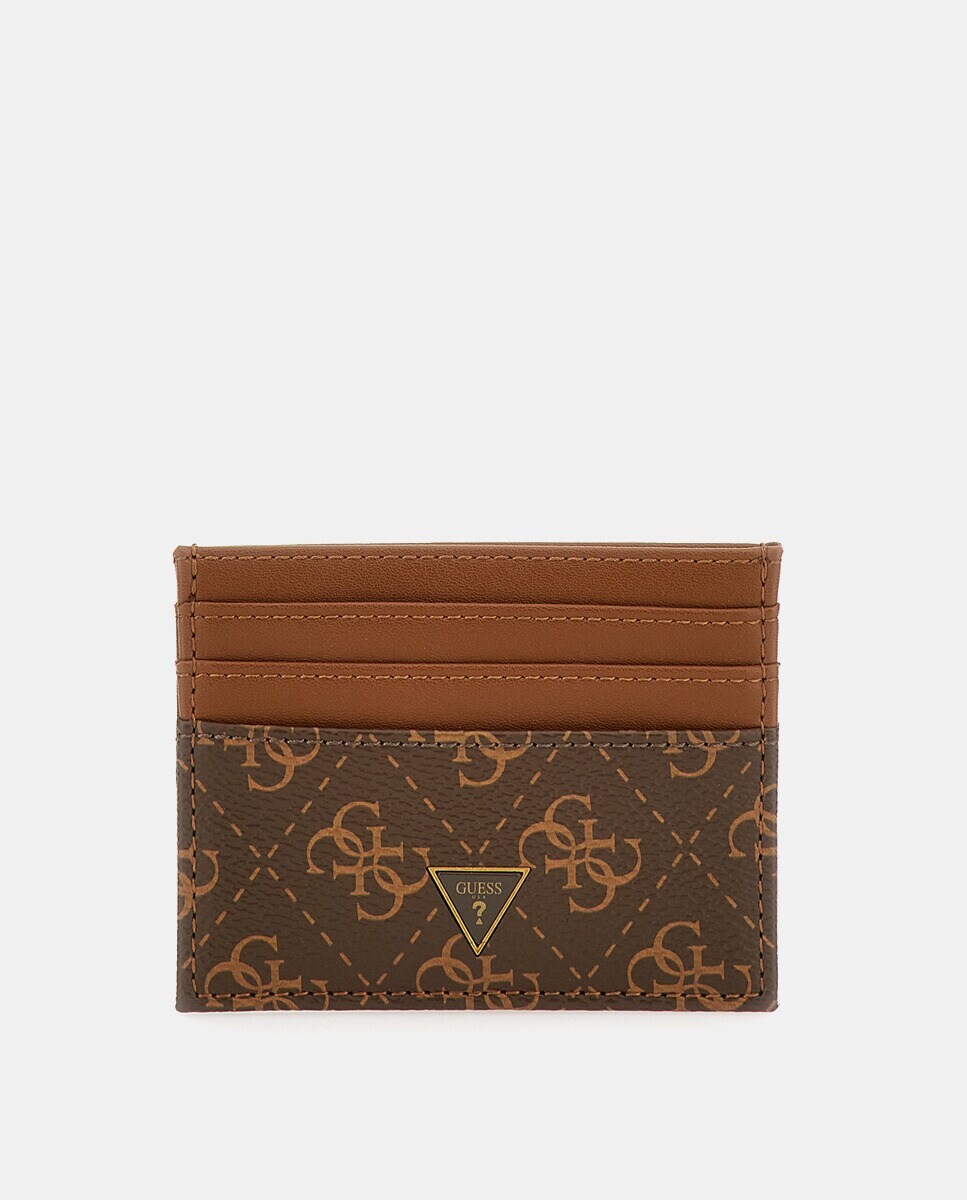 

Коричневая визитница с логотипом Guess, коричневый