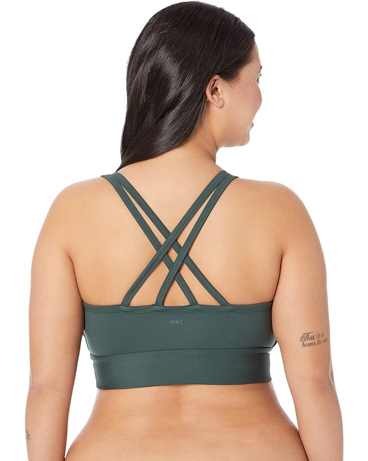 

Бюстгальтер Madewell Plus MWL Flex Strappy Sports Bra, цвет Dark Palm