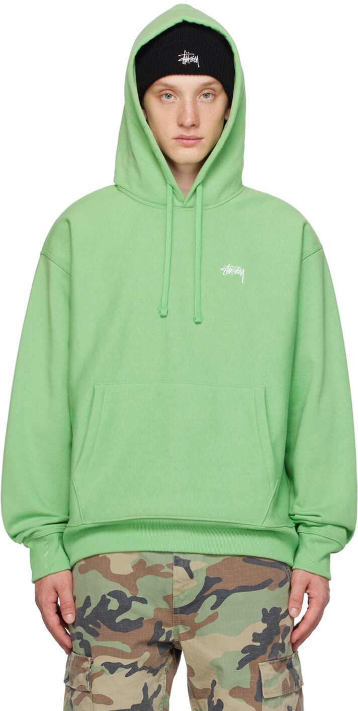 

Зеленый худи с вышивкой Зефир Stussy