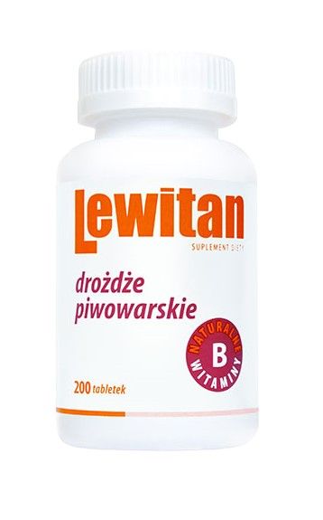 Препарат, поддерживающий нервную систему Lewitan Drożdże Piwowarskie Tabletki, 200 шт solgar пивные дрожжи зерна 7 1 2 с витамином b12 250 таблеток