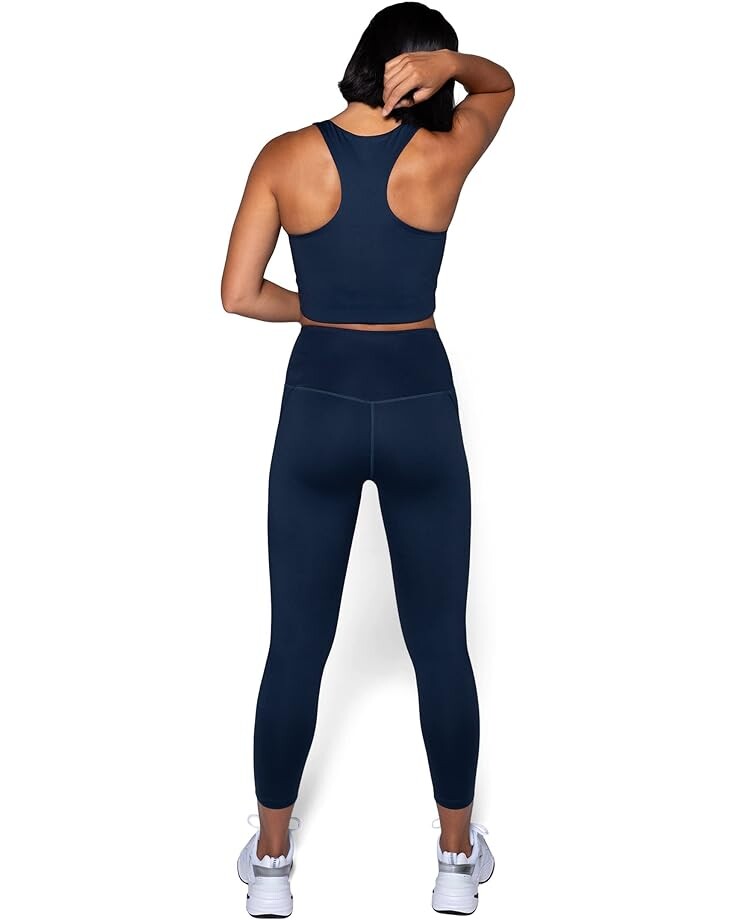 

Брюки girlfriend collective 7/8 Length High-Rise Compressive Leggings, цвет Midnight