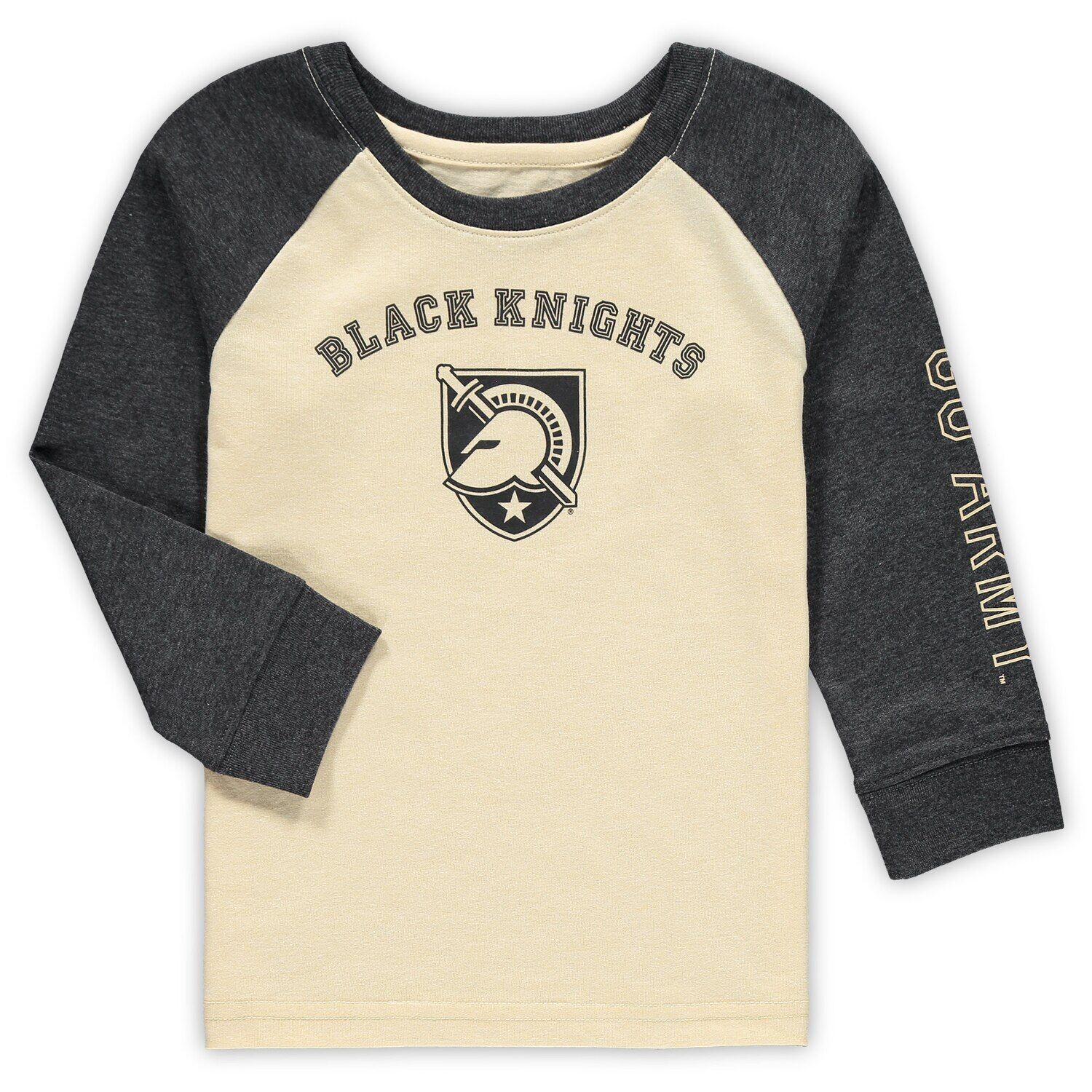 

Футболка реглан с длинными рукавами для малышей Colosseum Heathered Gold Army Black Knights Colosseum