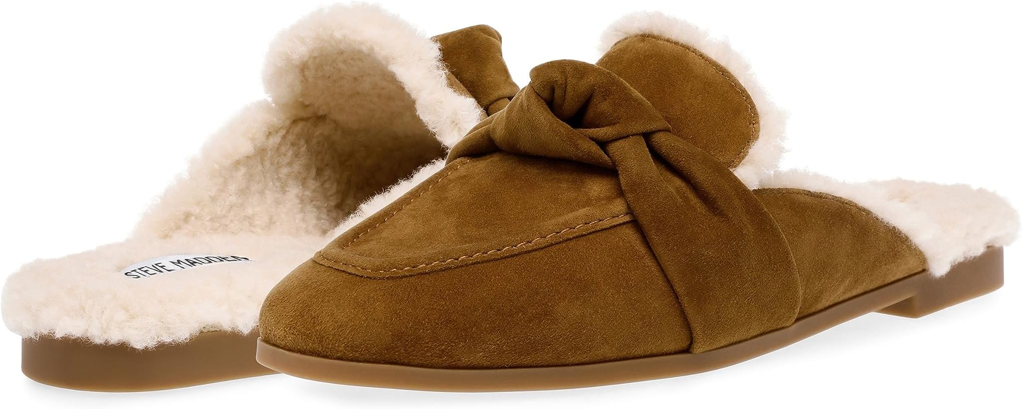 Балетки Chart Steve Madden, цвет Cognac Suede Faux Fur