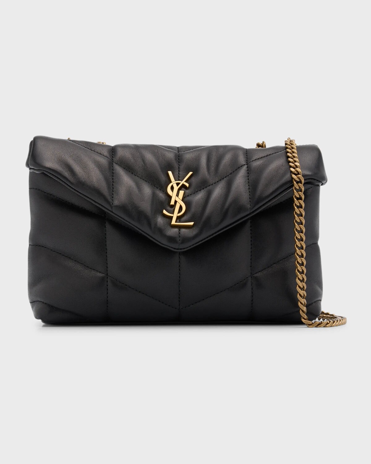 

Сумка на плечо Lou Puffer Toy YSL из стеганой кожи Saint Laurent, цвет Black