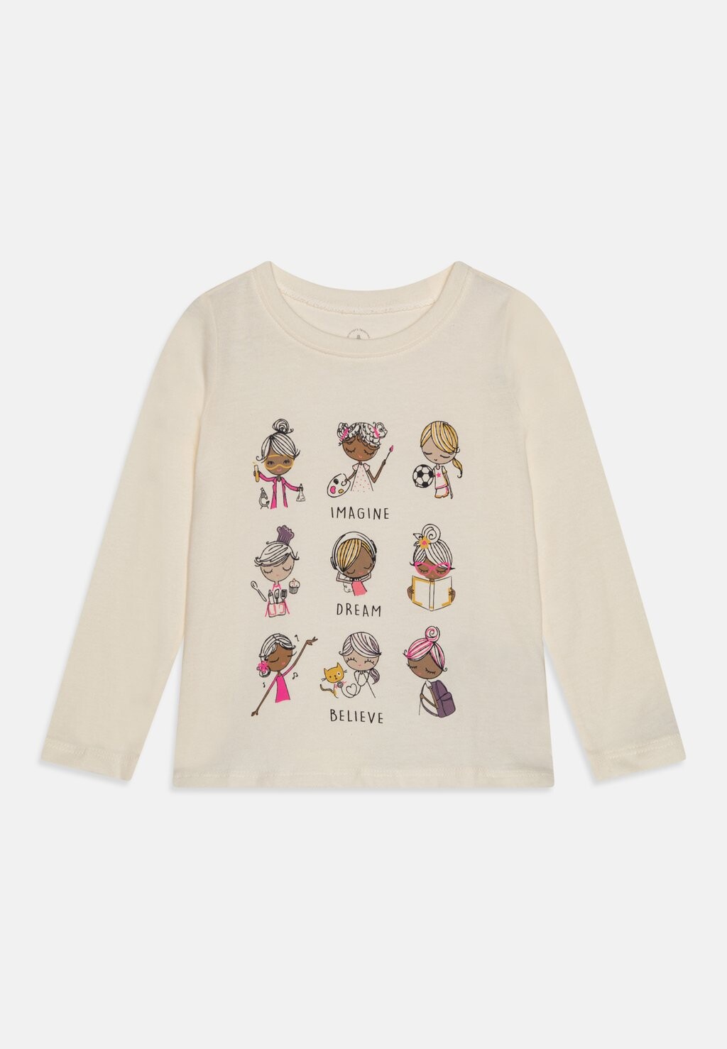 

Футболка с длинными рукавами Toddler Girl GAP, цвет ivory frost