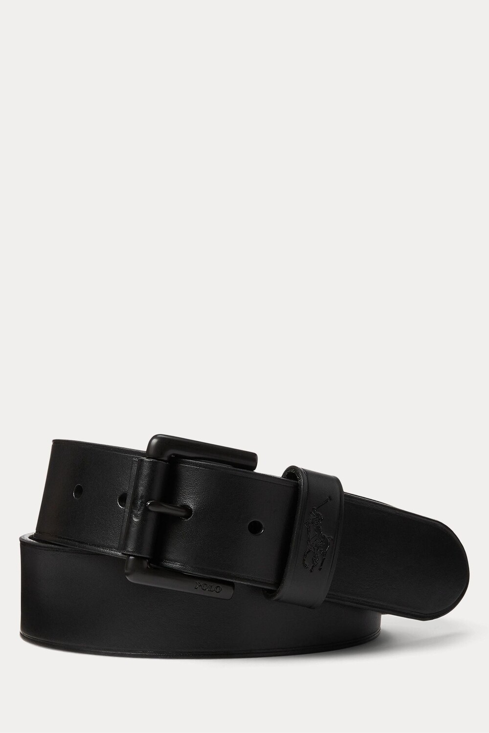 

Черный ремешок с логотипом Polo Ralph Lauren, черный