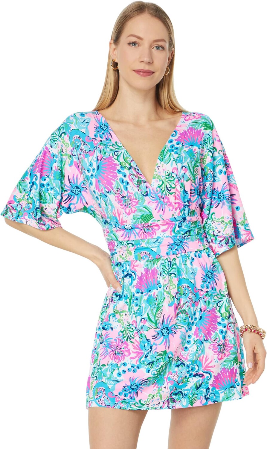 

Комбинезон с короткими рукавами Parigi Lilly Pulitzer, цвет Mandevilla Baby Paradise Petals