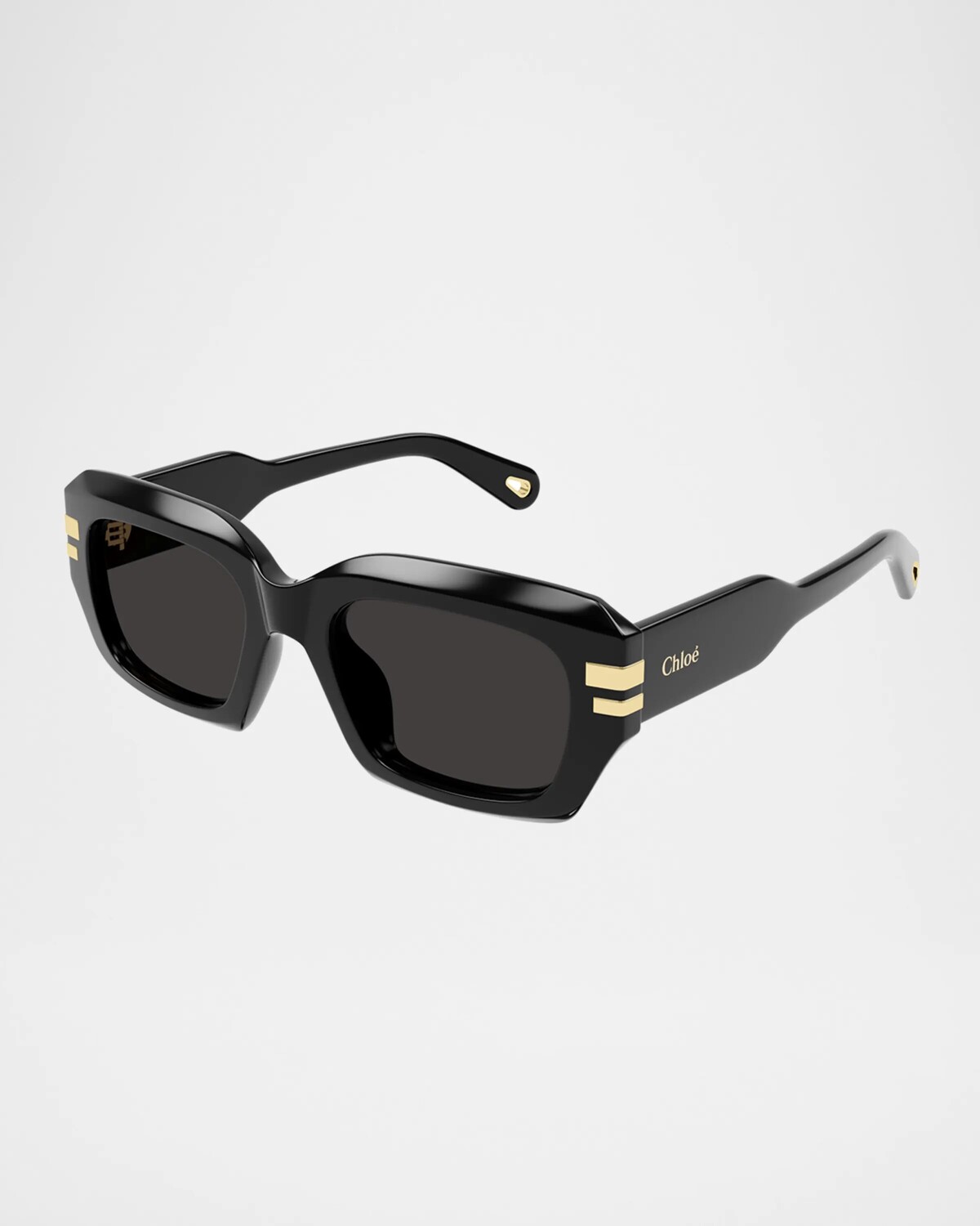 

CH0259S Прямоугольные солнцезащитные очки из ацетата Chloe, цвет Shiny Black