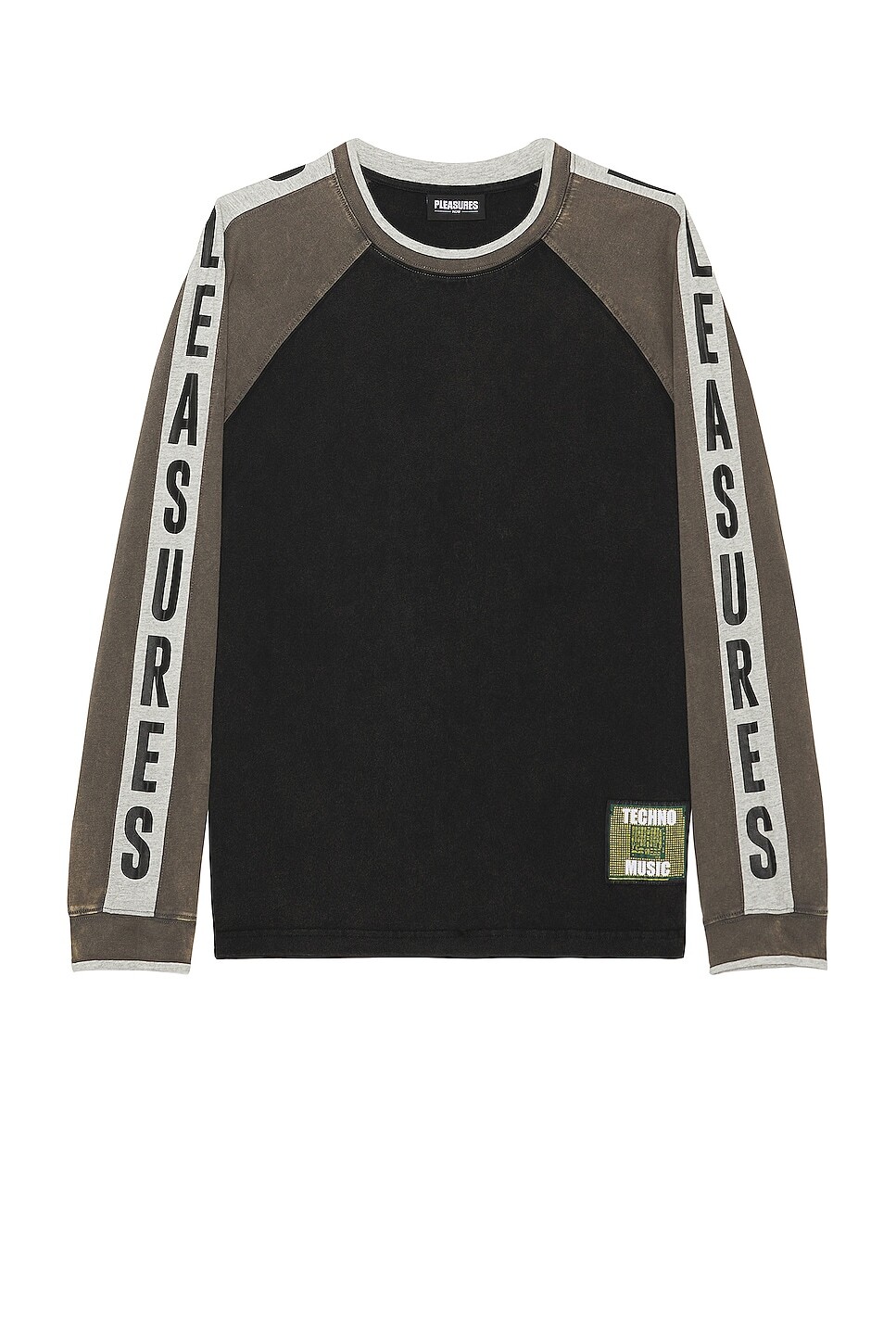 

Футболка Pleasures Techno Raglan Long Sleeve T-shirt, черный