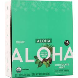 Aloha Bay Органический Протеиновый Батончик - Шоколадная Мята на растительной Основе 12 батончиков aloha bay гималайская кристаллическая соль грубого помола 510 г 18 унций