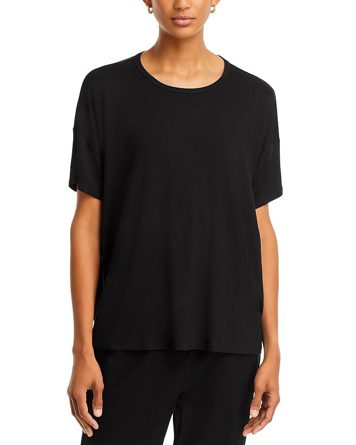 

Свободная футболка Eileen Fisher с круглым вырезом, черный