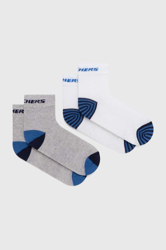 цена Детские носки MESH VENTILATION ORGANIC STRIPE упаковка 4 шт. Skechers, белый