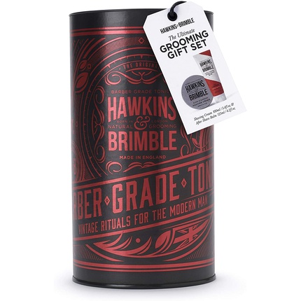 цена Подарочный набор премиум-класса для бритья — крем для бритья и бальзам после бритья, Hawkins & Brimble
