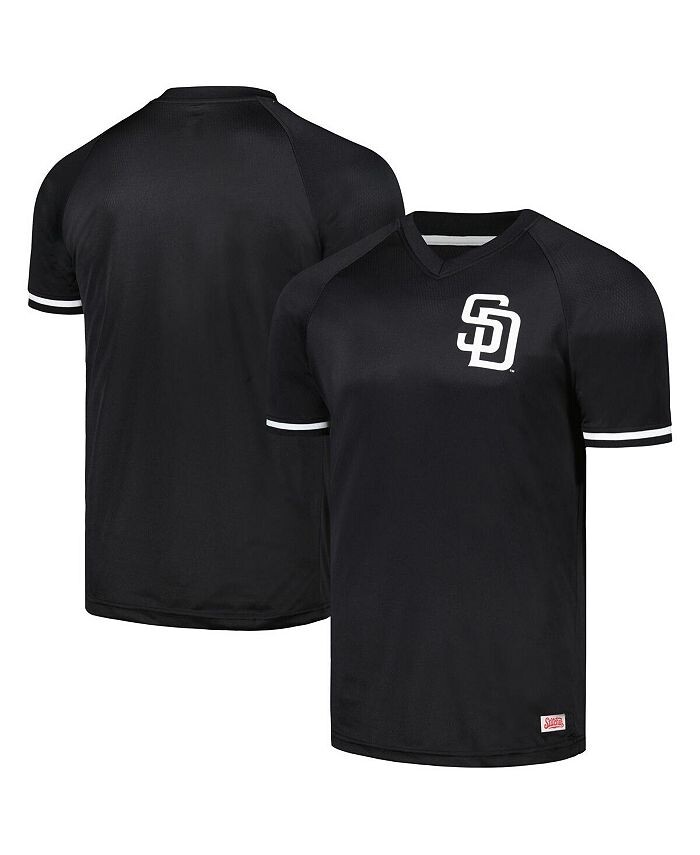 

Мужской черный джерси с v-образным вырезом реглан San Diego Padres Stitches, черный