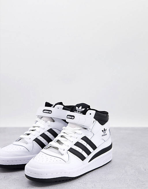 

Бело-черные кроссовки adidas Originals Forum Mid, Черный