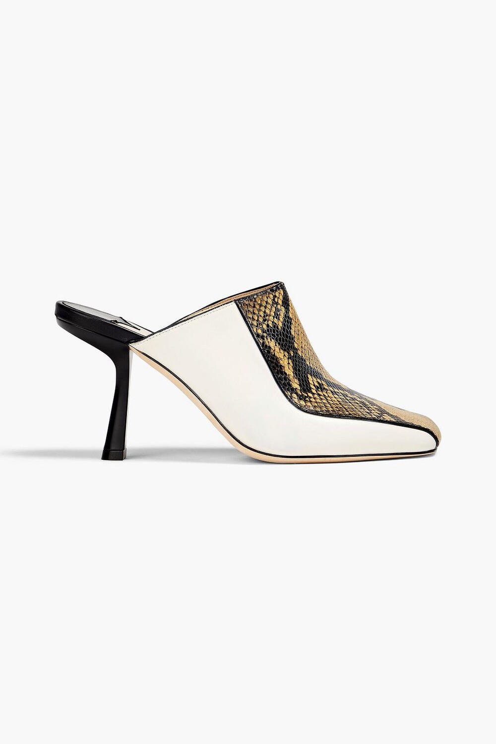 

Мюли Marcel 85 из гладкой кожи со змеиным эффектом JIMMY CHOO, черный