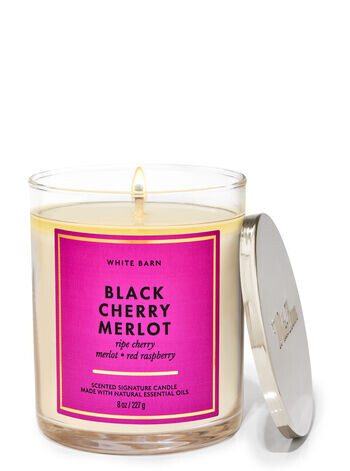 

Фирменная свеча с одним фитилем Black Cherry Merlot, 8 oz / 227 g, Bath and Body Works