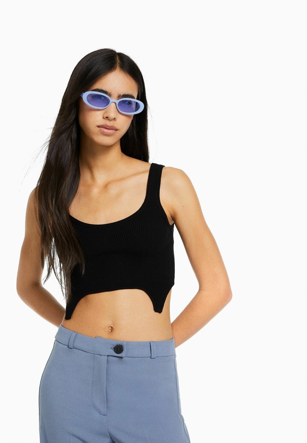 

Солнцезащитные очки Bershka, темно-синий