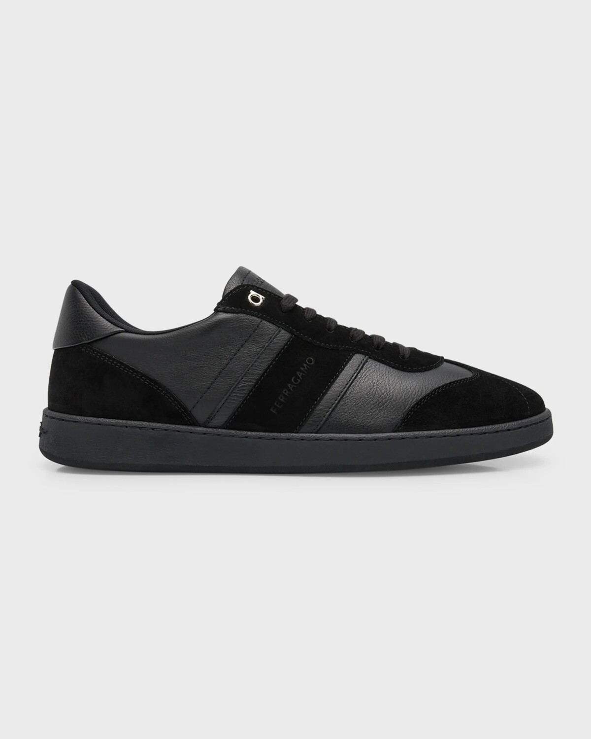 

Мужские низкие кеды Achilles из смешанной кожи Ferragamo, цвет Nero